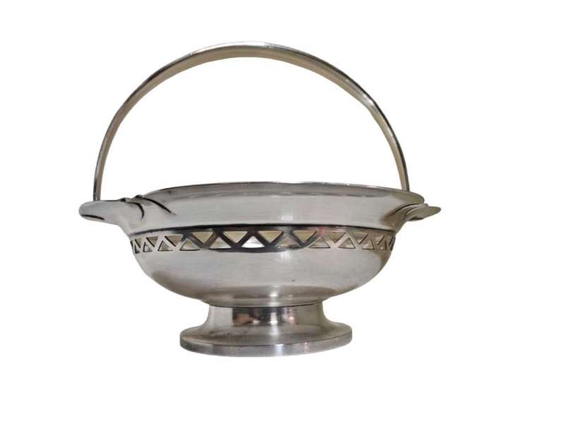 Vintage silver plated footed basket