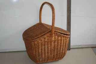 Gorgeous  vintage hand woven basket