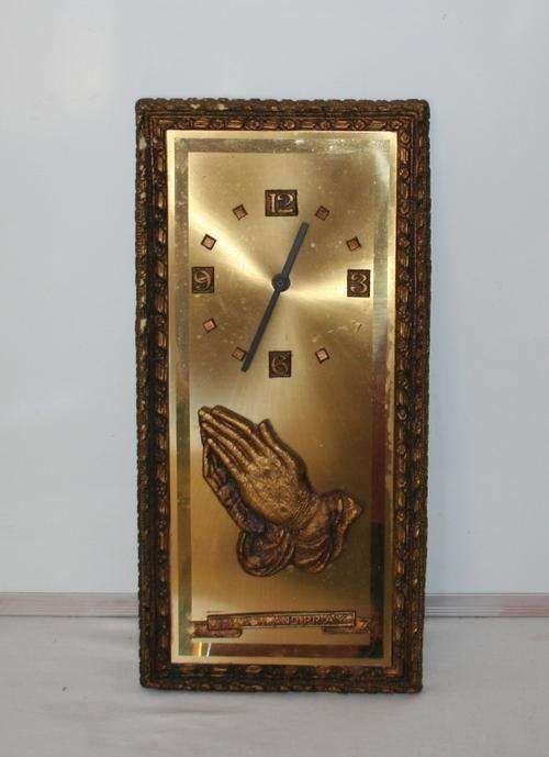 MAGNIFICENT PRAYING HANDS WALL CLOCK
