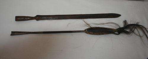 TWO AMAZING METAL SPEARS,  WITH BEAUTIFUL DETAIL