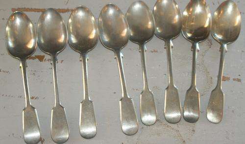 8 MAGNIFICENT SILVER PLATED SPOONS NEVADA SILVER