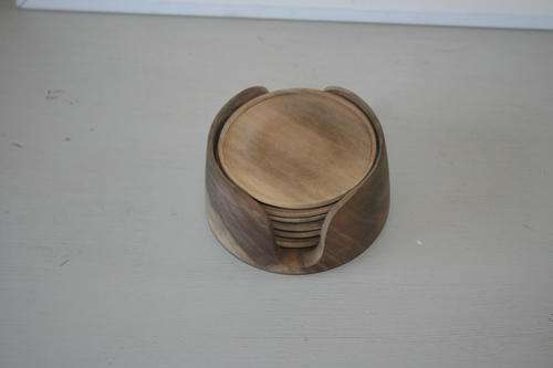 MAGNIFICENT WOODEN COASTERS IN WOODEN BOX