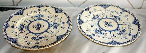 WOW RARE EST 1869 TWO IRONE STONE ENGLAND COPENHAGEN GENUINE HAND IN GRAVING PLATES