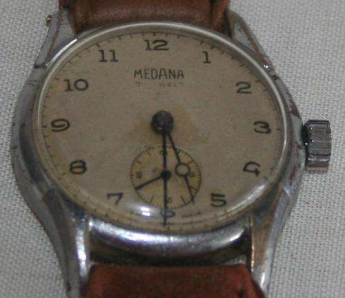 SUPERB VINTAGE MEDANA 17 JEWELS MENS WRIST WATCH