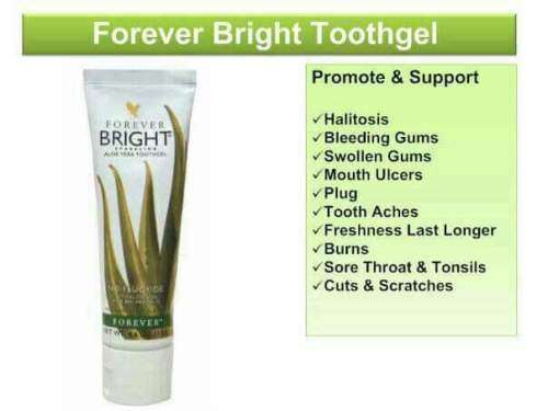 (FLUORIDE FREE) FOR R69 *NO MORE SWOLLEN/BLEEDING GUMS/BAD BREATH* Forever Living Bright Toothgel