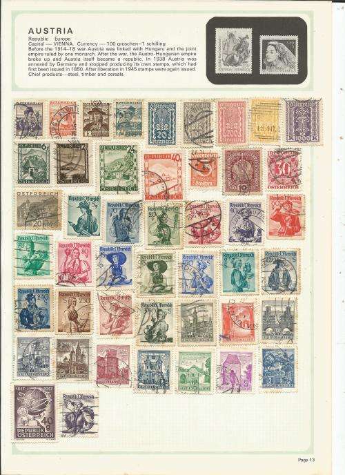 World stamps from catalogues C71 (6 Pages)