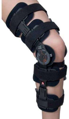 BLEDSOE REVOLUTION 3 POST OP HINGED KNEE BRACE, FRONT CLOSURE LONG