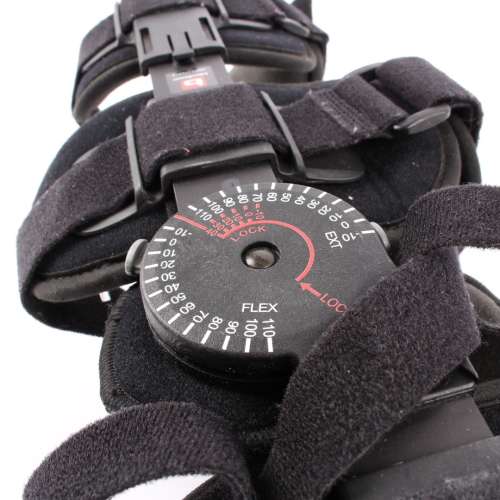 BLEDSOE REVOLUTION 3 POST OP HINGED KNEE BRACE, FRONT CLOSURE LONG