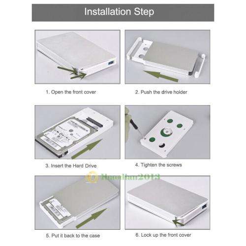 4TB USB 3.0 SATA External 2.5" HD HDD SSD Hard Drive Enclosure Disk Shell Box