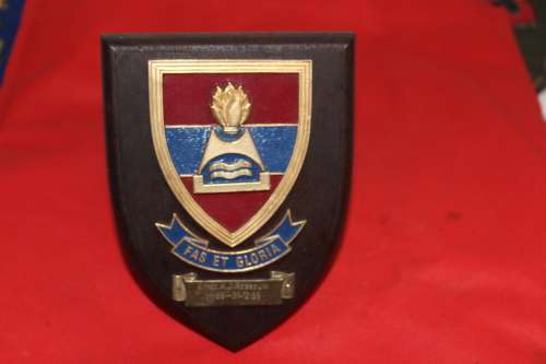 2 Field Engineer Regiment Desk Plaque Issued to Kmdt A.J.Rossouw 1/1/89-31/12/89