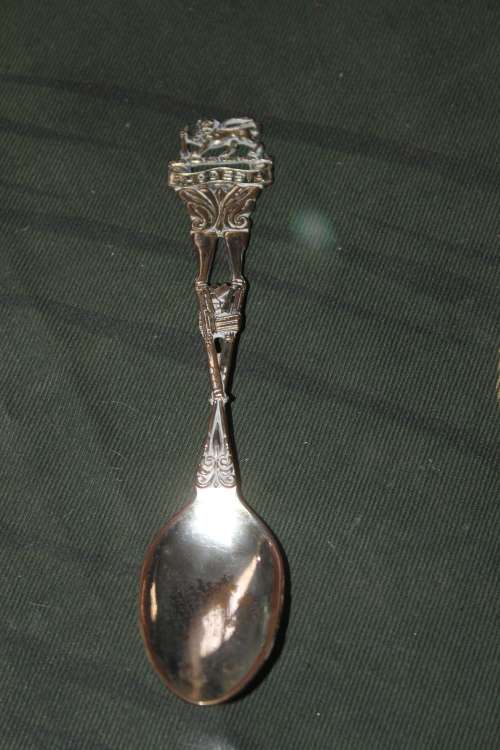 Rhodesia Army Tea Spoon, Crossed FN's Coat of Arms.