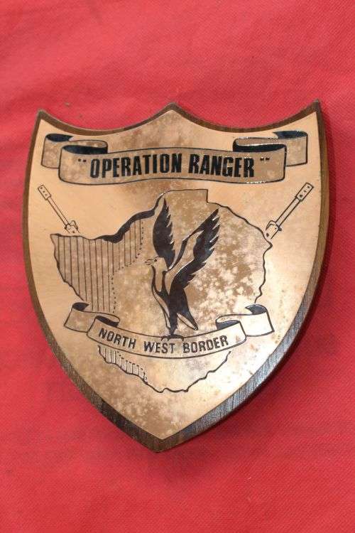 Rhodesian Operational Areas Plaque " Ranger " North West Border