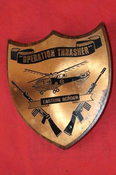 Rhodesian Operational Area Plaque " Thrasher" Eastern Boarder