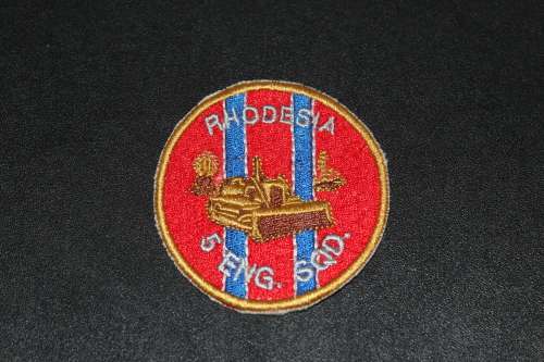Rhodesian Corps of Engineers 5 Eng.Squadron Embroidered Flash  60mm (Dirty Dozen)
