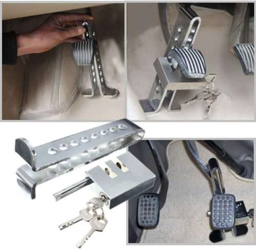 Anti-Theft Stainless Steel Car Brake/Clutch Pedal Lock