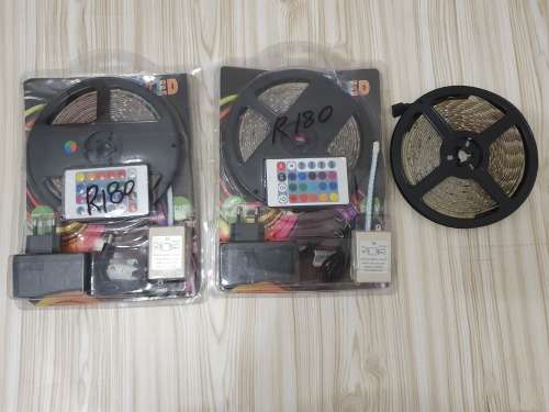 2 X (5M RGB LED STRIPS WITH REMOTES AND ADAPTERS) PLUS 1 X (5M RGB LED STRIP ROLL )