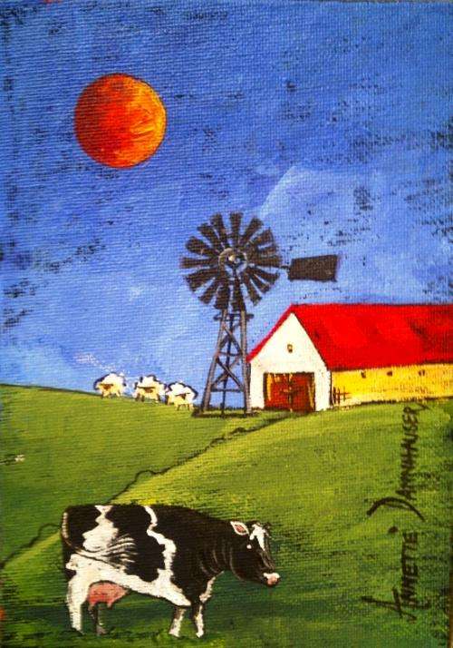 AD1456 Daisy by Annette Dannhauser 130mmx180mm canvas board
