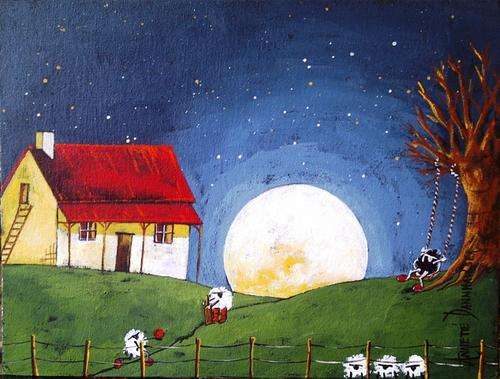 AD1463 Playtime by Annette Dannhauser 230mmx300mm on canvas board
