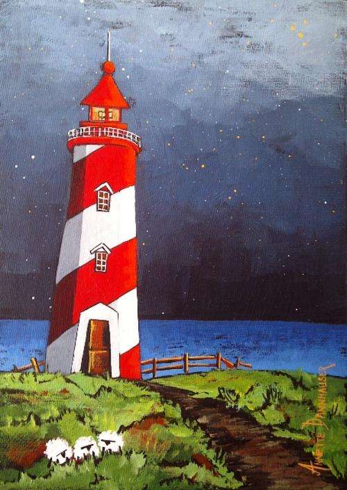 AD1485 Lighthouse(11) by Annette Dannhauser 255mmx355mm on canvas board