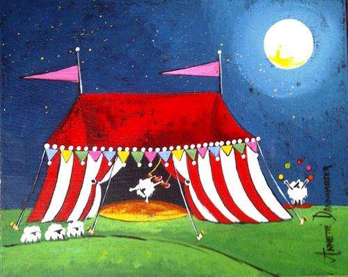 AD1509 The Swing by Annette Dannhauser 200mmx255mm on canvas board.