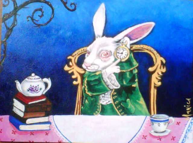 MD001 Wondering Rabbit by Manica Dannhauser 305mmx405mm canvas board