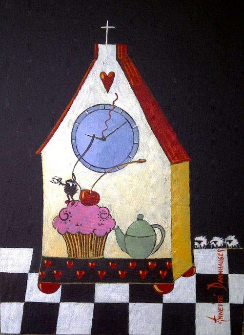AD1521 Tea Time by Annette Dannhauser 255mmx355mm on canvas board