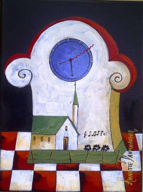 AD1645 Clock- Sing by Annette Dannhauser 230mmx300mm