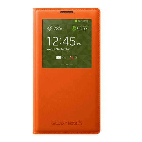 samsung galaxy  note 3 cover s view orange
