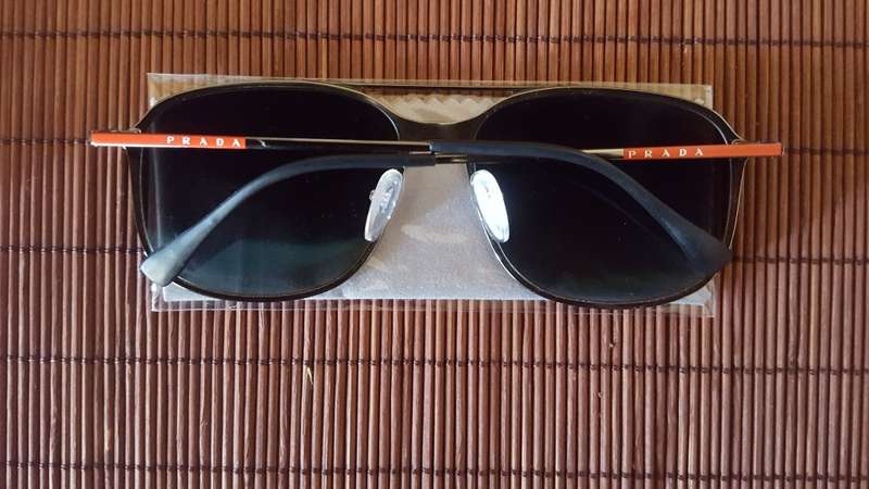 ORIGINAL PRADA LINEAR ROSSI GUN METAL SUNGLASSES
