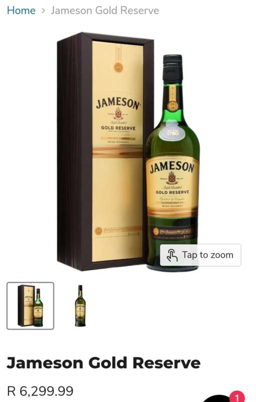 APPRECIATING DISCONTINUED JAMESON GOLD RESERVE WHISKEY
