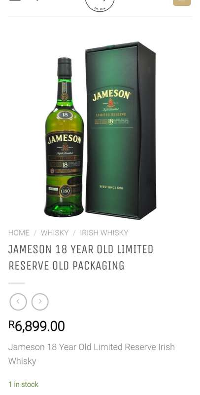 APPRECIATING DISCONTINUED JAMESON LIMITED RESERVE 18 YEARS OLD WHISKEY