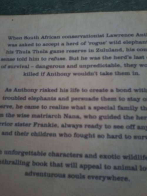 THE ELEPHANT WHISPERER by LAWRENCE ANTHONY with Graham Spence