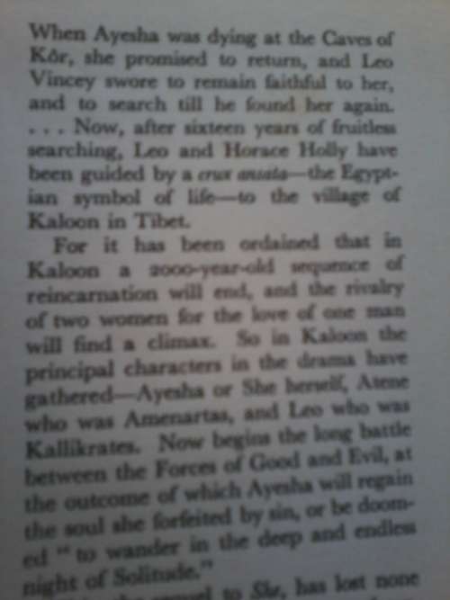 AYESHA The Return of SHE by RIDER HAGGARD