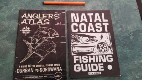 3  books by Len Jones :  Anglers Atlas No 1 , Natal Coast Fishing Guide and Guide to Spearfishing