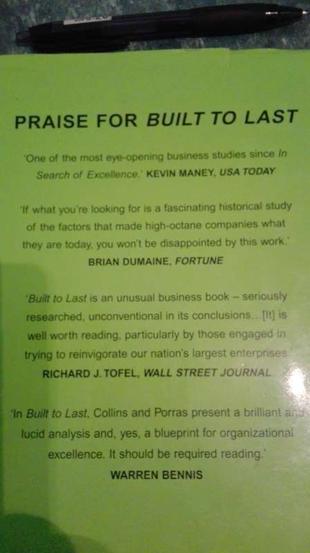 BUILT TO LAST by JIM COLLINS Same Author of Good to Great