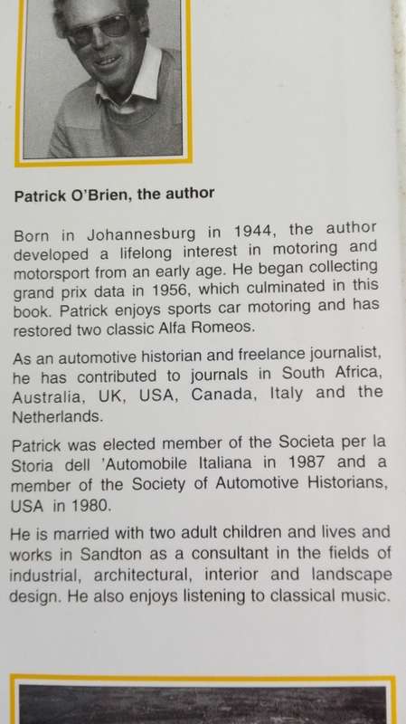 GRAND PRIX A Century of Racing by Patrick O'Brien AA Racing Kyalami :Motor Racing History Statistics