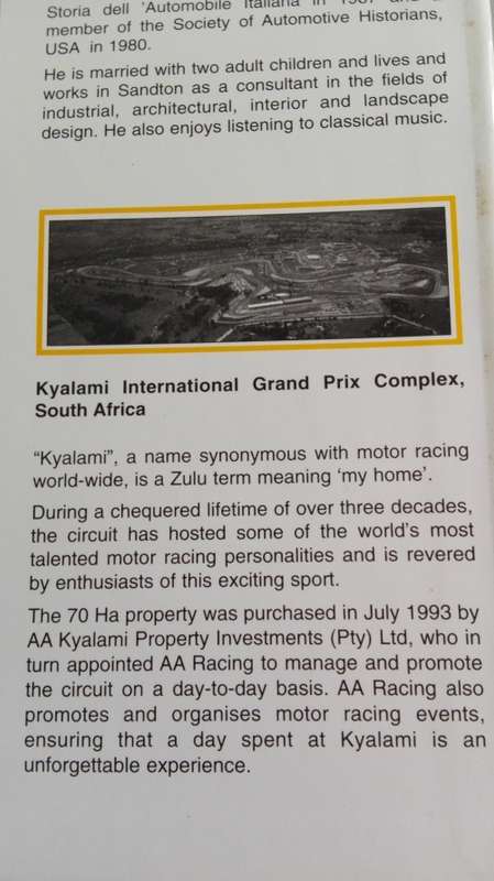 GRAND PRIX A Century of Racing by Patrick O'Brien AA Racing Kyalami :Motor Racing History Statistics