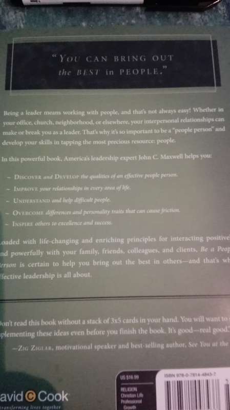 3 Books by JOHN C MAXWELL BE ALL YOU CAN BE plus BE A PEOPLE PERSON plus THE 4 PILLERS of LEADERSHIP