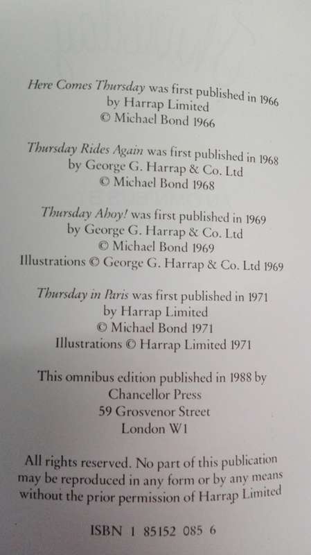 2 Books A BEAR CALLED PADDINGTON plus A MOUSE CALLED THURSDAY MICHAEL BOND