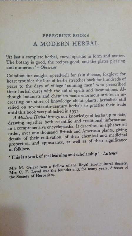 A MODERN HERBAL Mrs M Grieve edited by C F Leyel The medicinal, culinary. cosmetic ( Health )