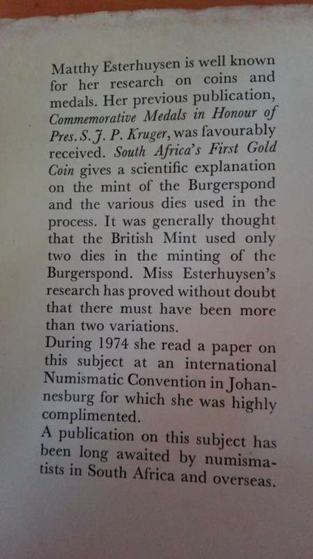 SOUTH AFRICA'S FIRST GOLD COIN Research on the Burgers Dies & Burgerspond (DJ torn) Matt Esterhuysen