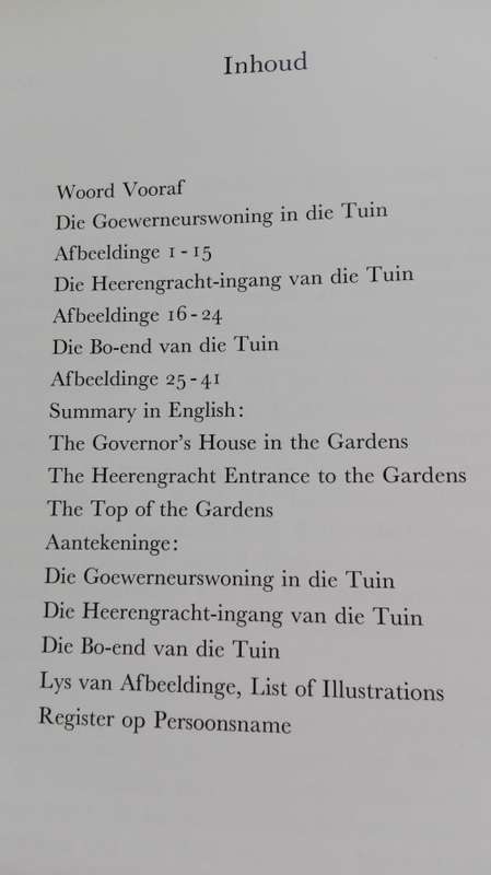 ARGITEKTONIESE SKOONHEID IN KAAPSTAD SE KOMPANJIESTUIN 1777-1805 D BAX 1963 EN C KOEMAN