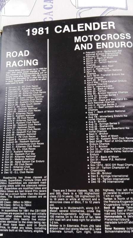 Book ; BIKE SA MOTORCYCLING ANNUAL 1981 (South African Motor Cycling )