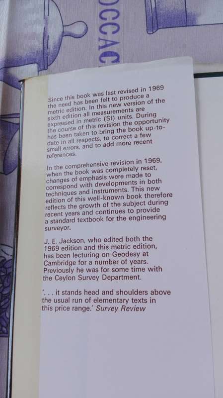 PLANE and GEODETIC SURVEYING for ENGINEERS by the late David Clark Vol 1 Plane Surveying 1977