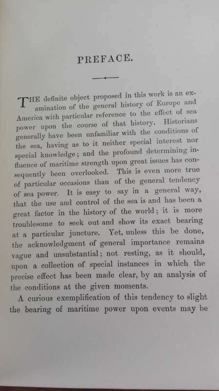 THE INFLUENCE of SEA POWER UPON HISTORY 1660-1783 Capt A T MAHAN D C L , LL D 1890