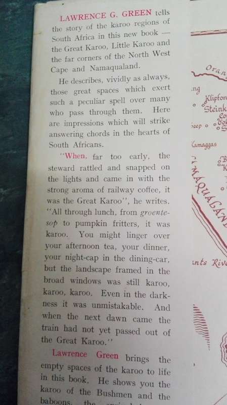 KAROO LAWRENCE G GREEN First Edition 1955