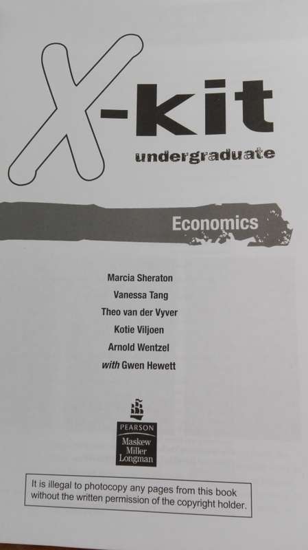 X KIT Undergraduate ECONOMICS  (Second Hand but Condition very good )