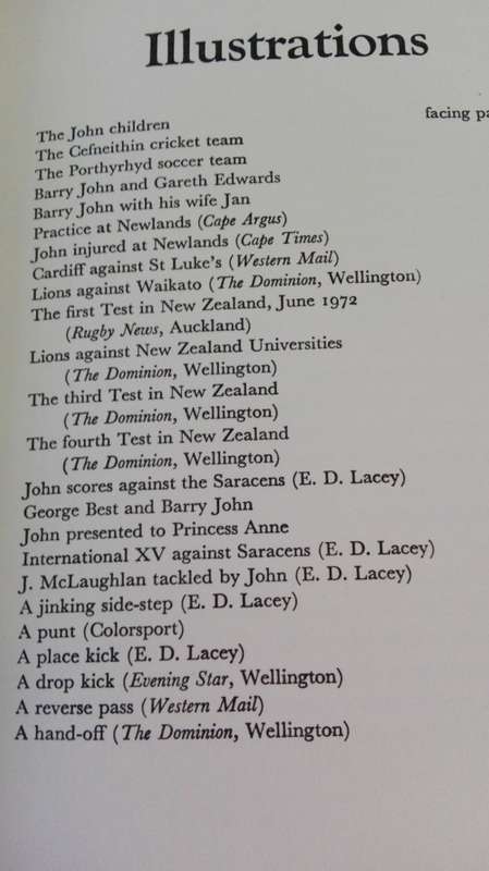 THE BARRY JOHN STORY AN Autobiography ( Great Rugby Flyhalf )