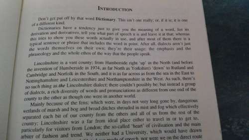 A LINCOLNSHIRE DIALECT DICTIONARY J M Sims-Kimbrey The Talk of Lincolnshire Wodds and Doggerybaw