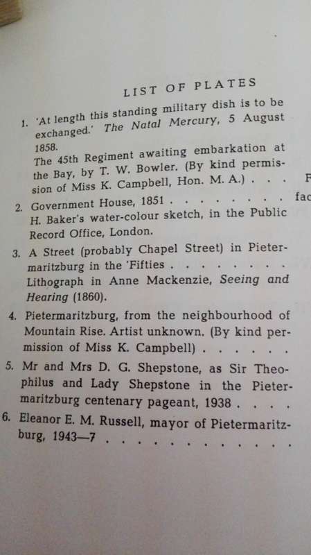 PORTRAIT OF A CITY ( Pietermaritzburg ) ALAN HATTERSLEY  Prof of History University of Natal